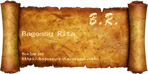 Bagossy Rita névjegykártya